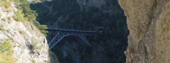 VS, Bietschtalbrücke, erb. 1913, Lötschberg-Bergstrecke BLS, Raron